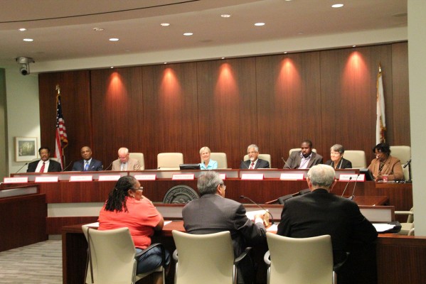 Description: Ten of the 11 candidates attended the forum, moderated by the League of Women Voters and the Richmond Neighborhood Coordinating Council. (Photo By: Rachel Witte)